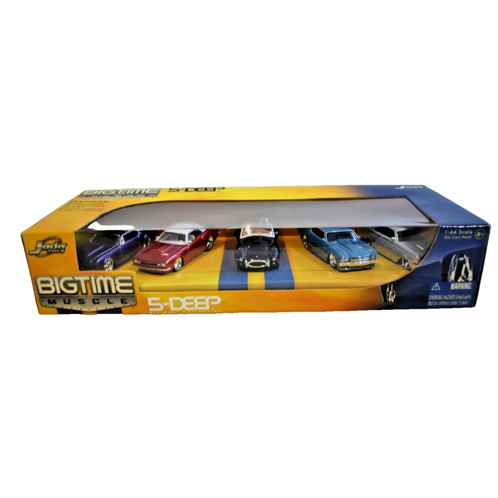 Jada Toys Dub City Big Time Muscle 5 Deep Die Cast Ford Shelby Chevy 1:64 15000